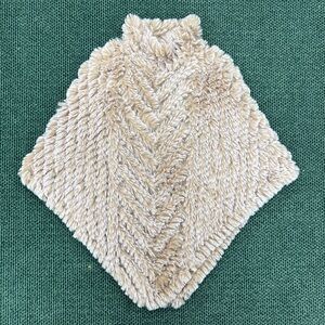 J. McLaughlin Fuzzy Cream Knit Accessory